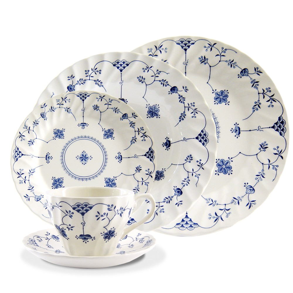 Juego de vajilla Fina 30pzas Porcelana Finlandia Blue QUEENS