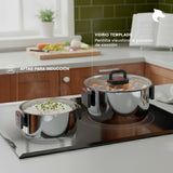 Batería de Cocina 6 Piezas Acero Inoxidable