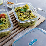 Contenedor Hermético Vidrio Rectangular 420ml Allegra