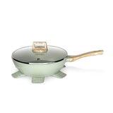 Batería Cocina 14Pzs Aluminio Forjado Antiadherente Flow Verde