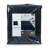 Cubrecama Quilt Reversible  2 Plazas Negro - Magic Collection Martiné