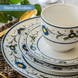 Juego De Vajilla 30 Piezas Porcelana Fiesole Hallen