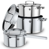 Batería de Cocina Wens Acero Inoxidable 6 Pcs