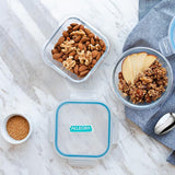 Contenedor Hermético De Vidrio Cuadrado 380ml Allegra