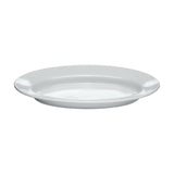 Plato Fuente Ovalado Vidrio Templado Blanco 22cm Harmonia