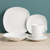 Juego De Vajilla 30 Piezas Porcelana  Blanca Ivy Hallen