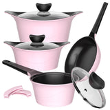 Batería Cocina Aluminio Fundido 7 piezas Fortis Pink