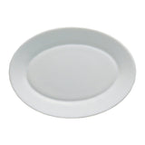Plato Fuente Ovalada Vidrio Templado Balnco 30cm Harmonia