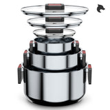 Batería de Cocina 6 Piezas Acero Inoxidable