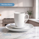 Juego De Vajilla 30 Piezas Porcelana  Blanca Ivy Hallen