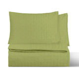 Cubrecama Quilt Reversible 1,5 Plazas Color Oliva Delux Collection Martiné