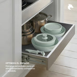 Batería de Cocina 11 Piezas Aluminio Forjado Snap-On Mint