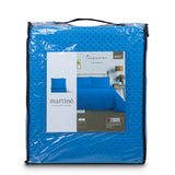 Cubrecama Quilt Reversible  King Turquesa - Magic Collection Martiné