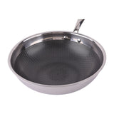 Sartén Wok Acero Inoxidable Antiadherent 26cm Honeycomb Wens