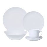 Juego de Vajillas 30 Piezas Porcelana Rodondo Blanco Cascais