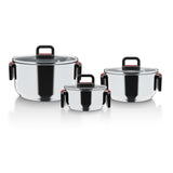 Batería de Cocina 6 Piezas Acero Inoxidable