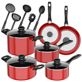 Batería de Cocina 15 Piezas Omni  Red Aluminio Antiadherente