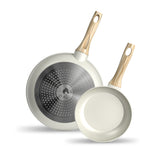 Bateria Cocina 14Pzs Aluminio Forjado Antiadherente Flow Beige