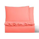 Cubrecama Quilt Reversible  2 PLazas Coral - Magic Collection Martiné