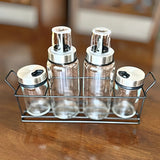 Set Alcuzas De Vidrio con Soporte + Especieros Allegra