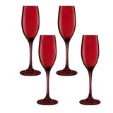 Set 4 Copas vino Espumante Vidrio Rojo 180ml Allegra