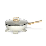 Bateria Cocina 14Pzs Aluminio Forjado Antiadherente Flow Beige