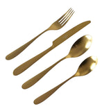 Set Cubiertos 24 Piezas Acero Inoxidable Gold Krons