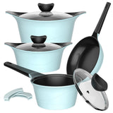 Batería Cocina Aluminio Fundido 7 piezas Fortis Ice