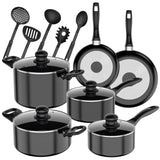 Batería de Cocina 15 Piezas Omni  Black Aluminio Antiadherente
