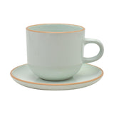 Juego de 12Pzs Tazas Té + Platos 200ml Verde Amalfi Hallen