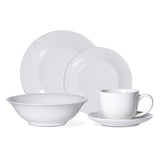 Juego Set de Vajilla 30Pzas Porcelana Blanca Serena  Hallen