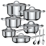 Batería de Cocina Acero Inoxidable 15 Piezas Juego de Ollas Stark