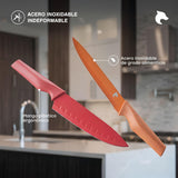 Set 8 Cuchillos Cocineros de Colores Moon