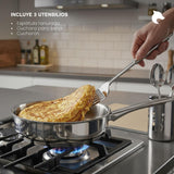 Batería de Cocina Acero Inoxidable 15 Piezas Juego de Ollas Stark