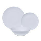 Juego de Vajillas 12 Piezas Porcelana Redondo Blanco Cascais