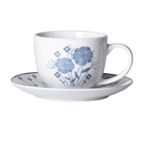 Juego de Vajilla 30 Piezas de Porcelana Decorada Modelo Hannah – Diseño Floral Azul