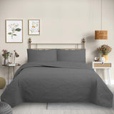 Cubrecama Quilt Reversible 1,5 Plazas Gris -  Wonder Collection Martiné