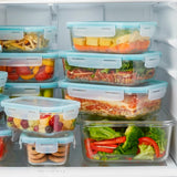 Set 10 Contenedores Herméticos Vidrio Allegra | Tapers Rectangulares para Cocina