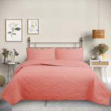 Cubrecama Quilt Reversible 1,5 Plazas Coral - Wonder Collection Martiné