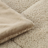 Cubrecama Flannel Liso Con Sherpa 2,5 Plazas King