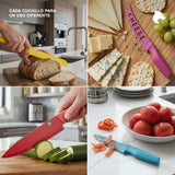 Set 8 Cuchillos Cocineros de Colores Moon