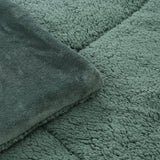 Cubrecama Flannel Liso Con Sherpa 2,5 Plazas King