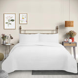 Cubrecama Quilt Reversible 1,5 Plazas Color Blanco Lines Collection Martiné