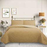 Cubrecama Quilt Reversible 1,5 Plazas Color Amarillo Trama Collection
