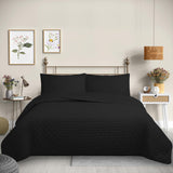 Cubrecama Reversible 1,5 Plazas Color Negro  Delux Collection Martiné