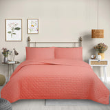 Cubrecama Quilt Reversible Super King Color Coral Delux Collection Martiné