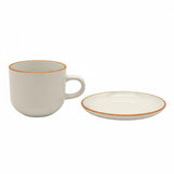 Juego de 12Pzs Tazas Té + Platos 200ml Beige Aryna Hallen