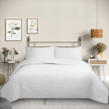 Cubrecama Quilt Reversible King Color Blanco Delux Collection Martiné