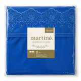 Juego De Sabanas Broderie Ivette 144 Hilos Color Azul
