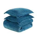 Cubrecama Flannel Liso Con Sherpa 2 Plazas Queen